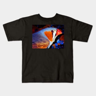 Zebra Finch Painted Kids T-Shirt